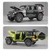 1:32 Jeeps Wrangler Sahara Off-Road Alloy Model Car Toy Diecasts Metal Casting Sound and Light Car Toys For Children Vehicle 2