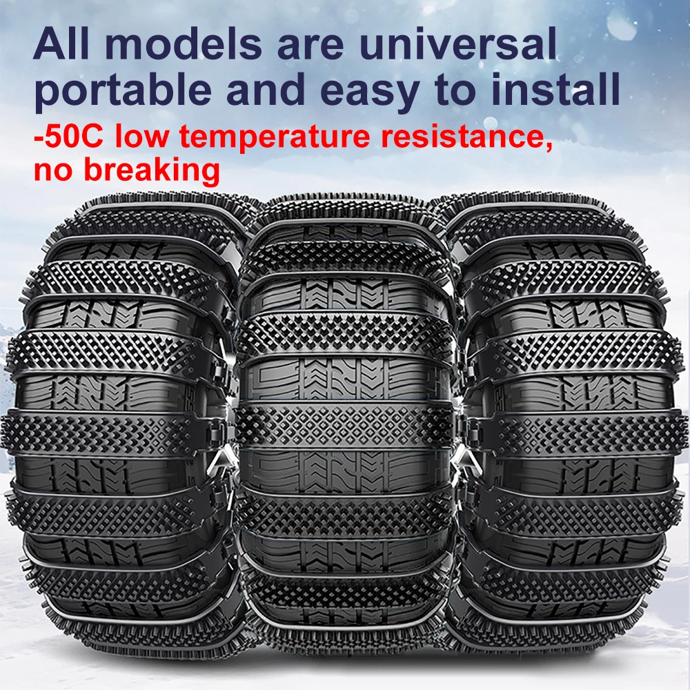 Snow Chain 1/2/4/8/10 Pcs Tyre Chain Urethane Set Wheel Ties Belts Car Tires Chains Winter Anti-Slip Anti Skid Snow Chains