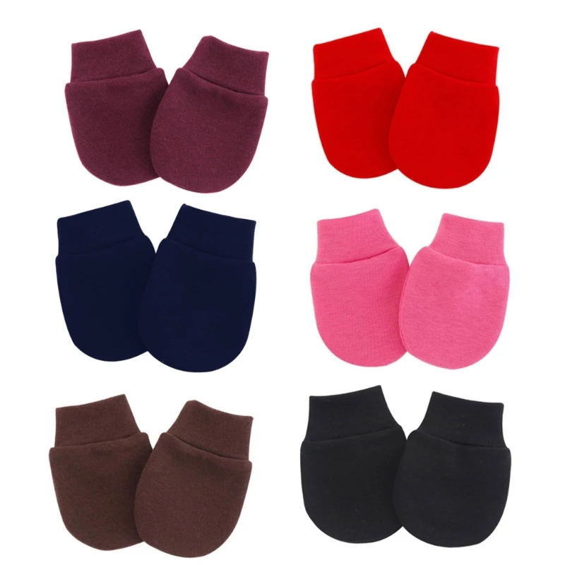

3pairs Baby Anti Scratching Gloves for Protection Face Infant Skin-friendly Mitt New Dropship