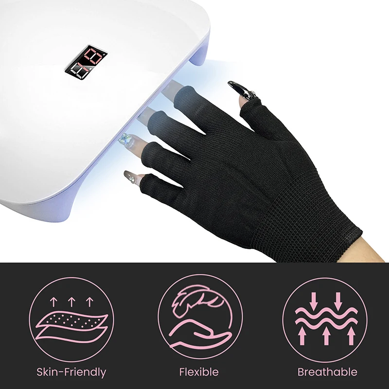 Nail Gloves 1 Pair fingerless gloves half finger gloves sunscreen gloves sun protection gloves
