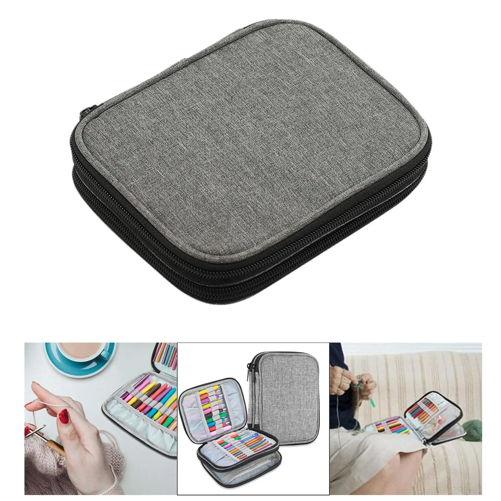 Portable Organizer Case Bag for Circular Knitting Needles Crochet Hooks Oxford fabric Durable Storage Bags for Sewing Tool knitting tool organizer