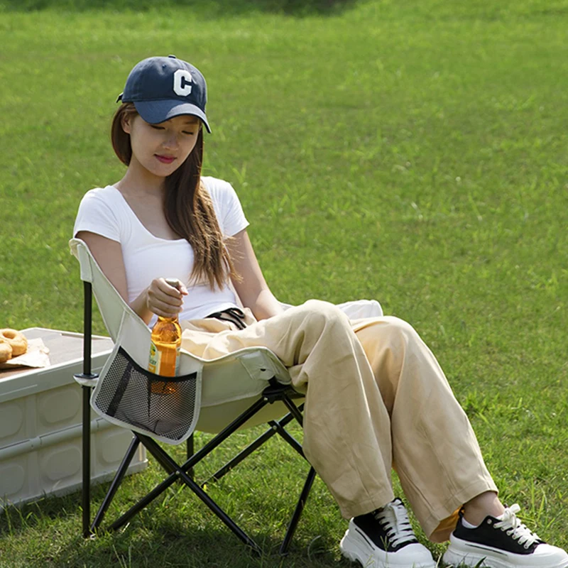Outdoor Folding Chair Moon Chair Picnic Camping Car Easy to Carry Easy to Use High Load Bearing folding chair