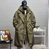 Mid-Length Men's Coat Winter Hooded New Two Pieces Korean Style Windbreaker Warm Thicken Cotton 2