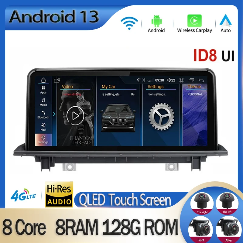 

Автомобильный радиоприемник, экран 10,25 дюйма, Android 13 ID8, для BMW X1 X2 F48 F49 2016 - 2020 NBT EVO, мультимедийный GPS, Carplay, мониторы, плеер, Wi-Fi