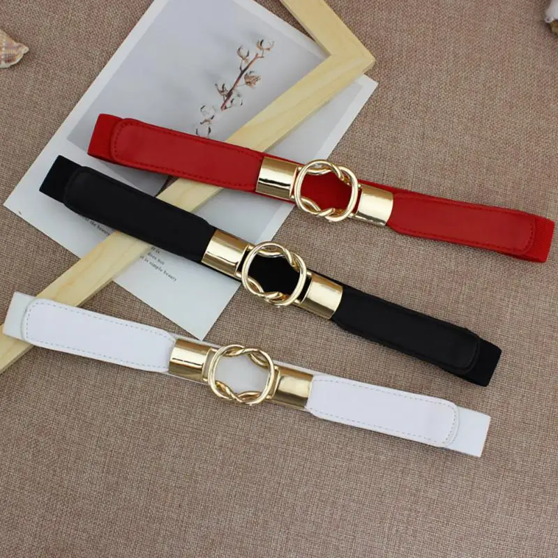 wide waist belts for dresses Classy Elastic Belt Female Chain Belt Gold Silver Brand Belt For Woman Cinch Waistband Dress Coat Belt Ladies Apparel Accessorie cute belts