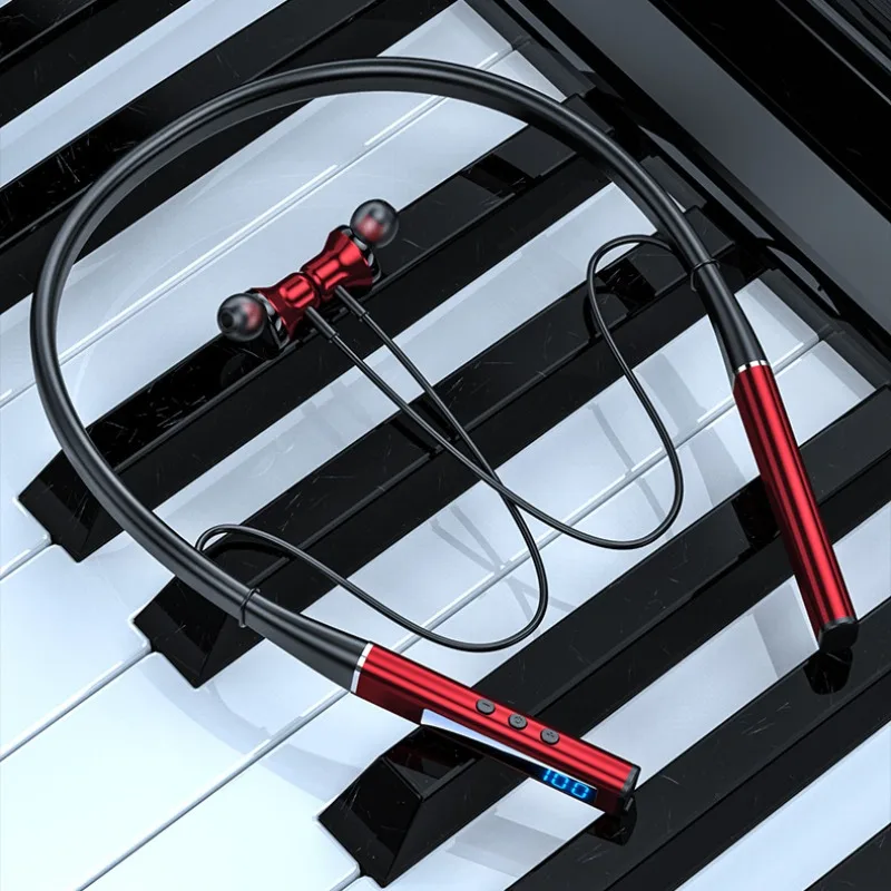 Wireless Earphone Bluetooth Magnetic Neckband Headphone IPX5 Waterproof Sport Headset Noise Cancelling Micophone TWS 200 hours