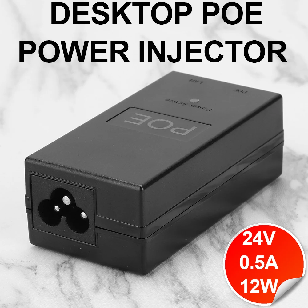 Desktop POE Injector POE adapter 10/100Mbps for IP POE Camera Wireless AP Power Supply EU/US/UK/AU Plug Optional