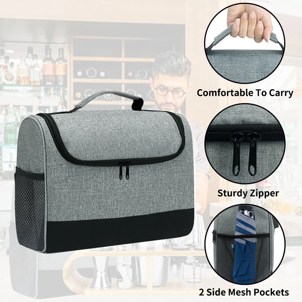 Borsa Per Kit Da Barista Custodia Per Attrezzi Da Bar In Nylon Portatile Con Tasche Laterali Custodia Per Articoli Da Bar Organizer Regali Di Viaggio