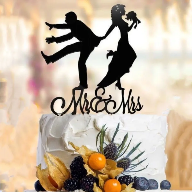 10 PCS Mr & Mrs Cake Toppers - Acrylic Wedding Birthday Engagement Cake Decorations - View #5