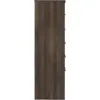 Juararo Rustic 5 Drawer Chest of Drawers, Aged Dark Brown 5