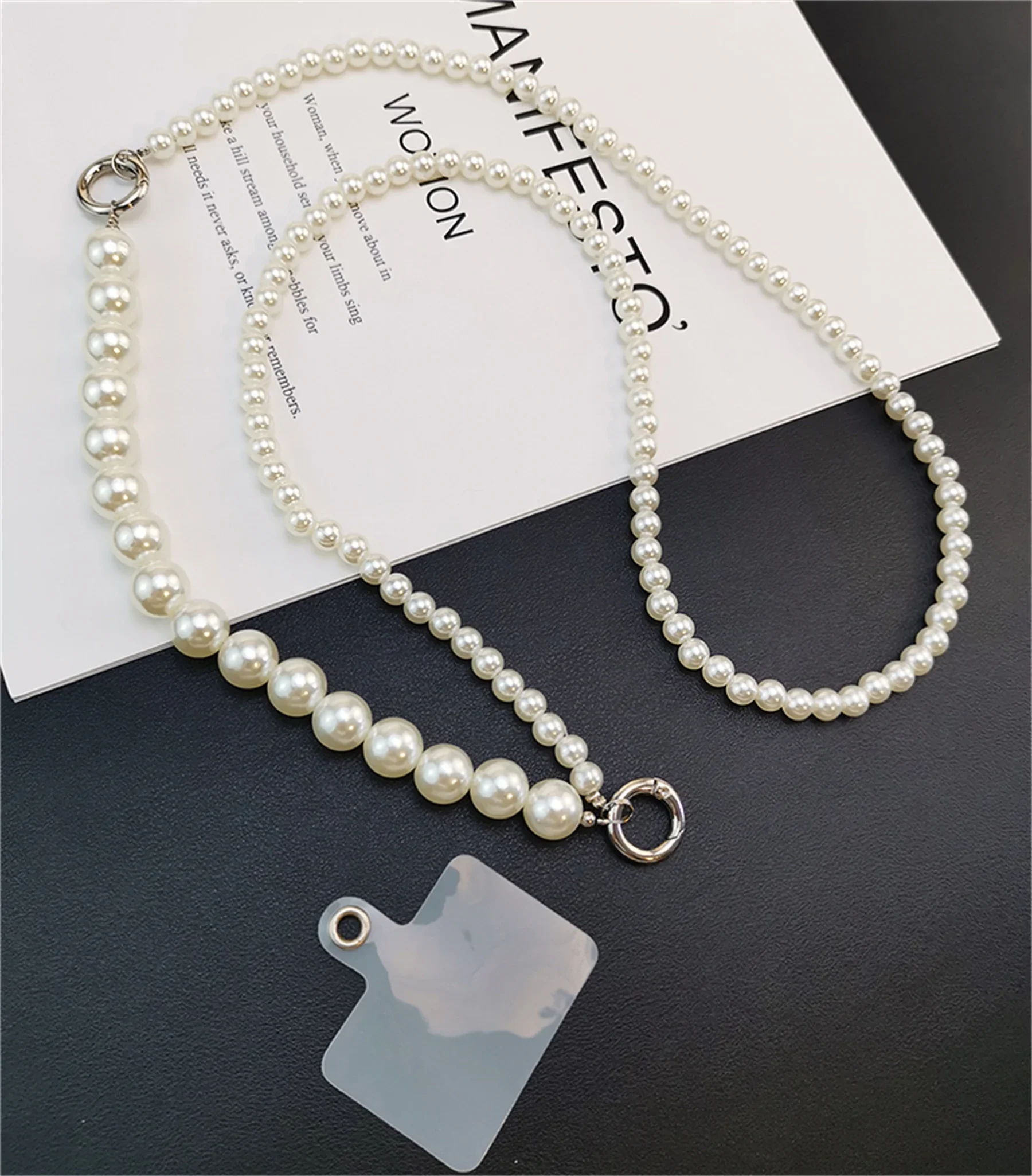Korean Luxury Mobile Phone Corssbody Lanyard Pearl Bracelets Chain For iPhone 14 15 pro max Samsung Flip 4 S21 s22 S23 Ultra mobile phone chain artificial telephone ornament