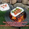 36 Inch Fire Pit with 2 Grills, Wood Burning Fire Pits for Outside with Lid, Poker and Round Waterproof Cover, BBQ& Outdoor Fire 3