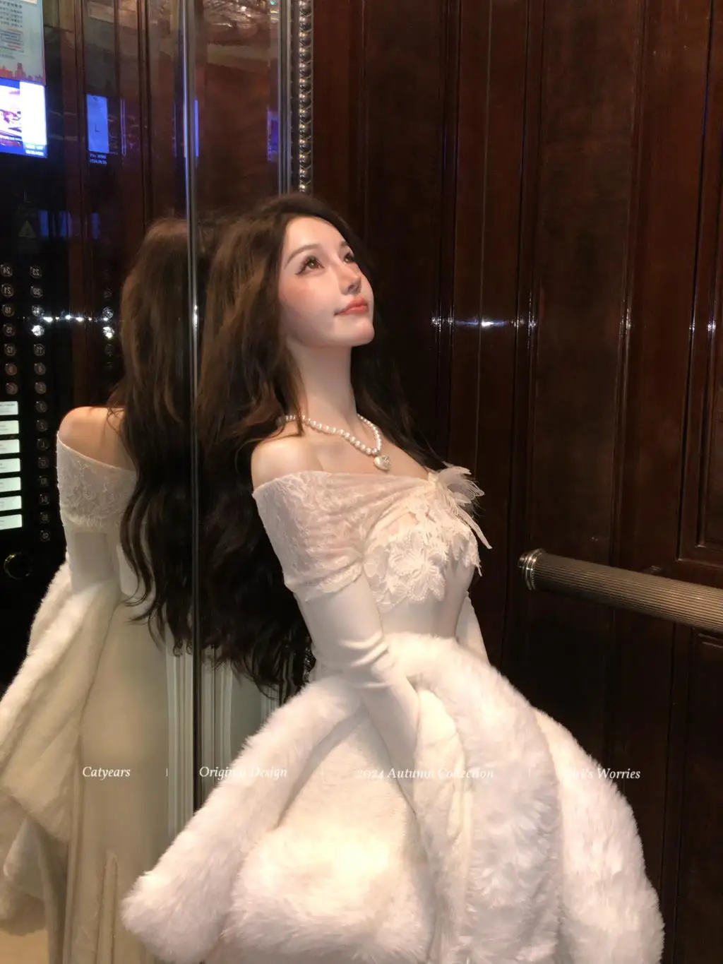 Vestidos de punto nuevos de otoño e invierno para mujer, cuello alto, manga acampanada, encaje de retazos, corte sirena, moda coreana, Vestidos para mujer