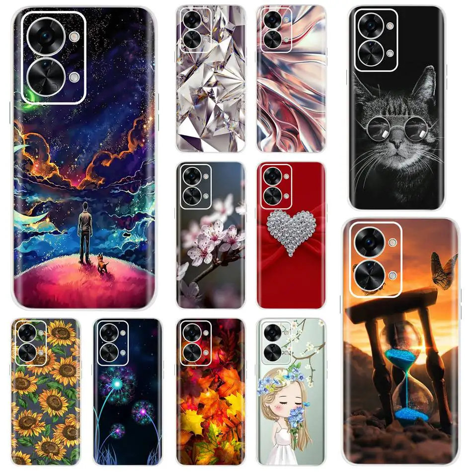 Stylish Painted Soft Silicone Clear TPU Phone Case Cover with Bumper Protection