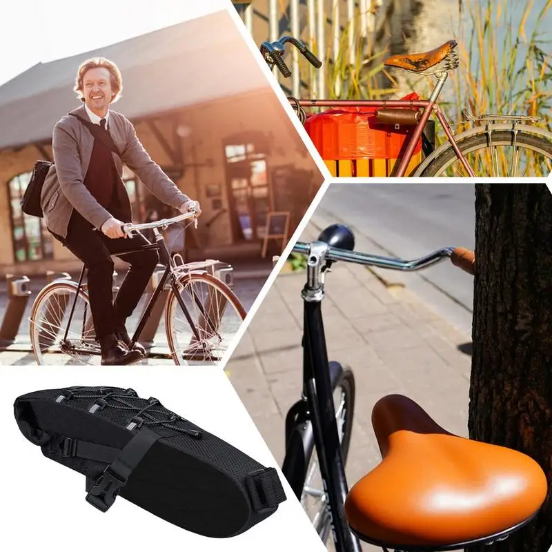 Bicycles Saddle Bag Under Seat 5.8L Saddle Pouch Bike Portable Rear Bags Weather Resistant Cycling Equipment Panniers