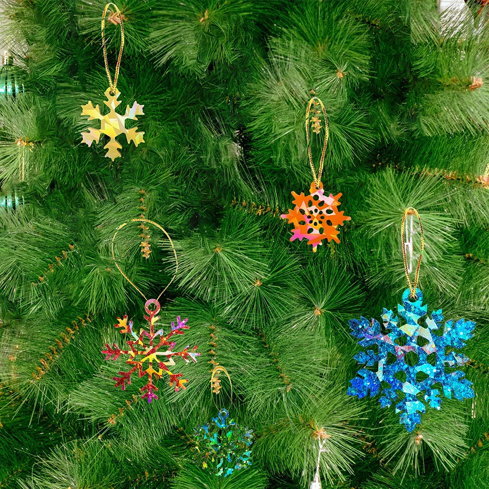 Christmas Holographic Snowflake Silicone Mold DIY Crystal Epoxy Resin Mold Jewelry Making Moulds Christmas Tree Home Decor Craft