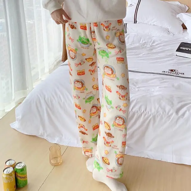 Kawaii Sanrio Cartoon Anime Pajama Pants Hello Kitty Kuromi Plush Pajama  Pants Home Casual Fashion Pants Girls' Clothing Gift - AliExpress