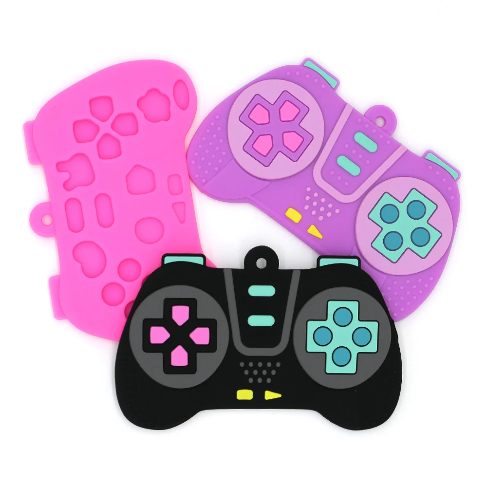 Silicone teether toys toddler remote control shape teether educational toys for boys and girls Christmas gift