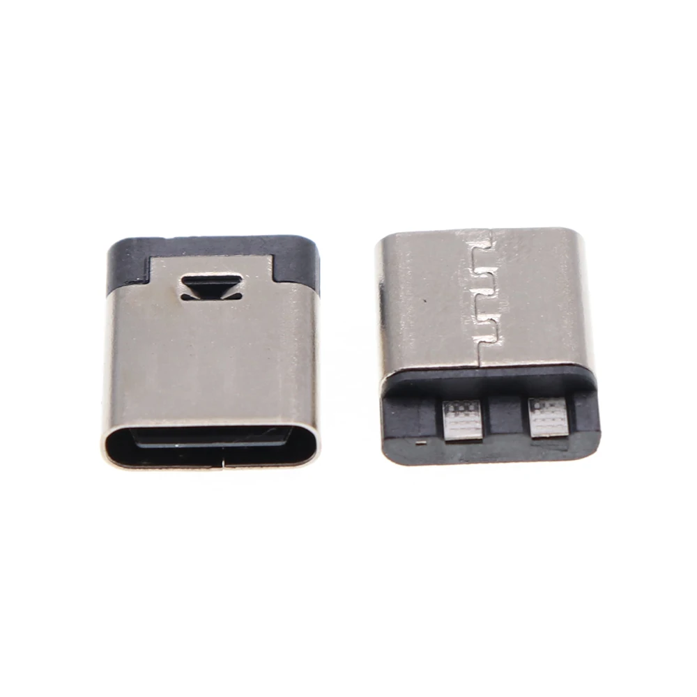 C타입 3.1 USB 잭, 2 핀 2P 용접 와이어 암 커넥터, 휴대폰 충전 포트 충전 소켓, 스트레이트, 1-10 개