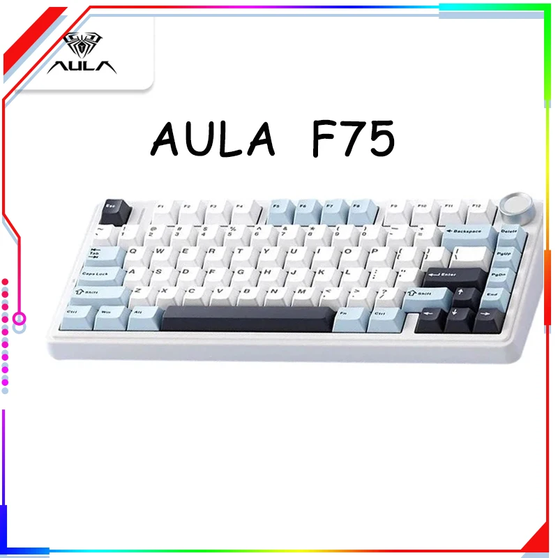 

AULA F75 Wireless Mechanical Gamer Keyboard 3 Mode 2.4G USB Bluetooth Keyboards Hot-swap 80Key RGB Gaming Keyboard For Laptop PC