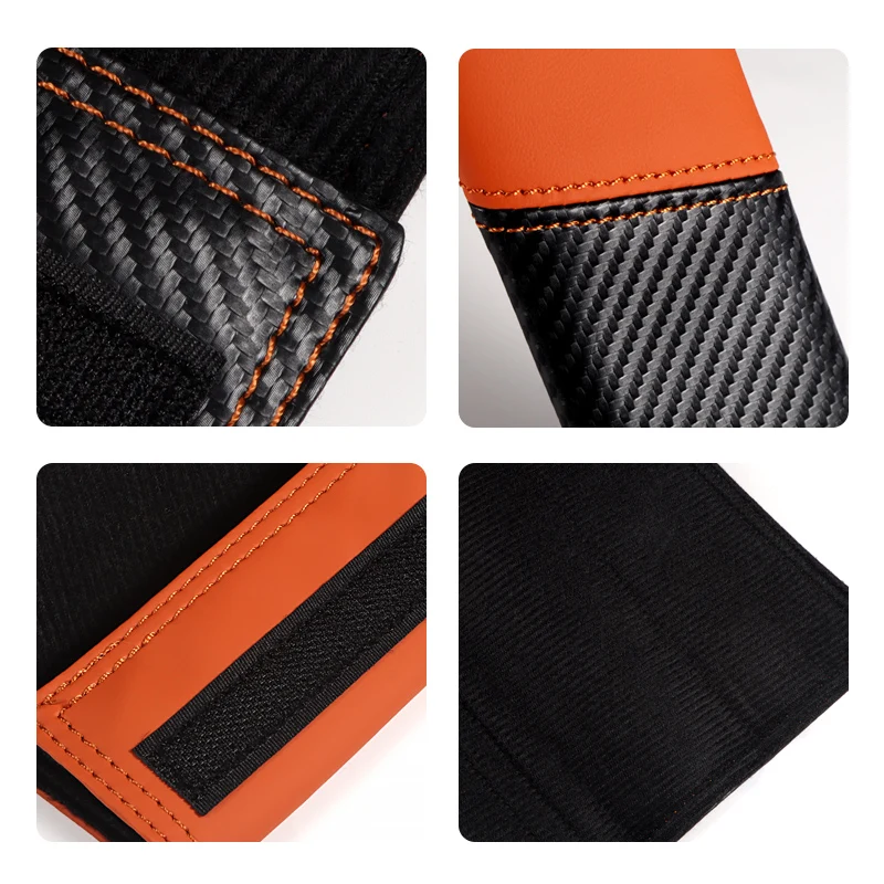 2PCS Car Safety Belt Shoulder Pad Carbon Fiber Texture Seat Belt Cover Shoulder Protector Auto Interior Accessories seat belt covers seat belt protector safety belt shoulder guard