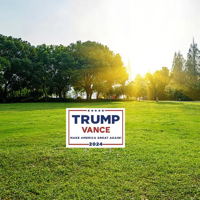 2024 Yard Signs 18 X 12 Inches Double Printing Make America Great Again Trump Us Presidential Campaign Outdoor Insert Sign 3
