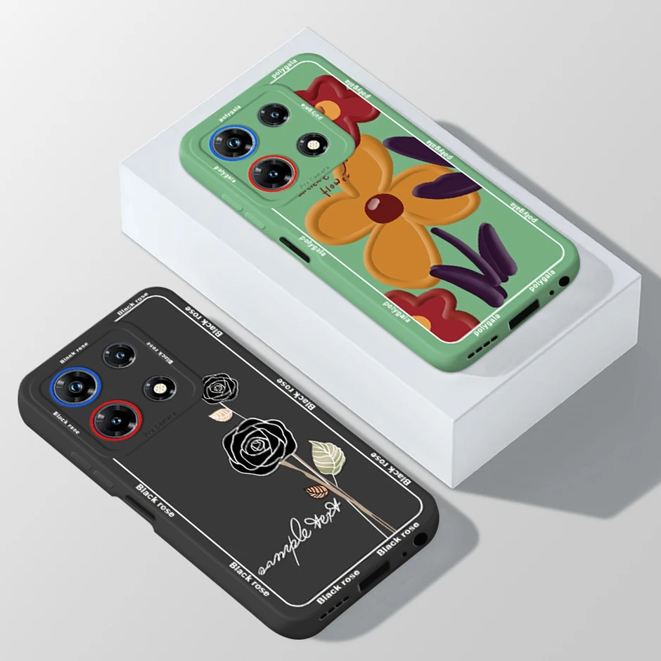 Cartoon Soft Silicone Straight Edge Phone Cover