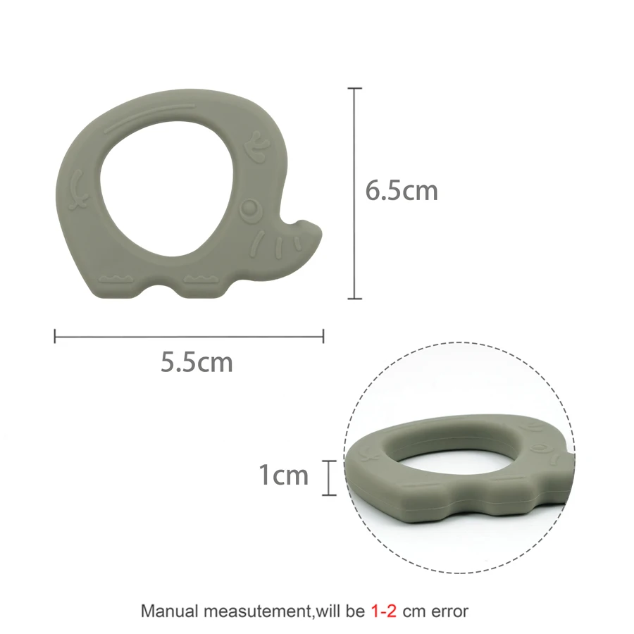 Soft BPA Free Funny Silicone Cartoon Elephant Teether Sensory Chewing Teether Toys For Baby Teething Baby Accessories