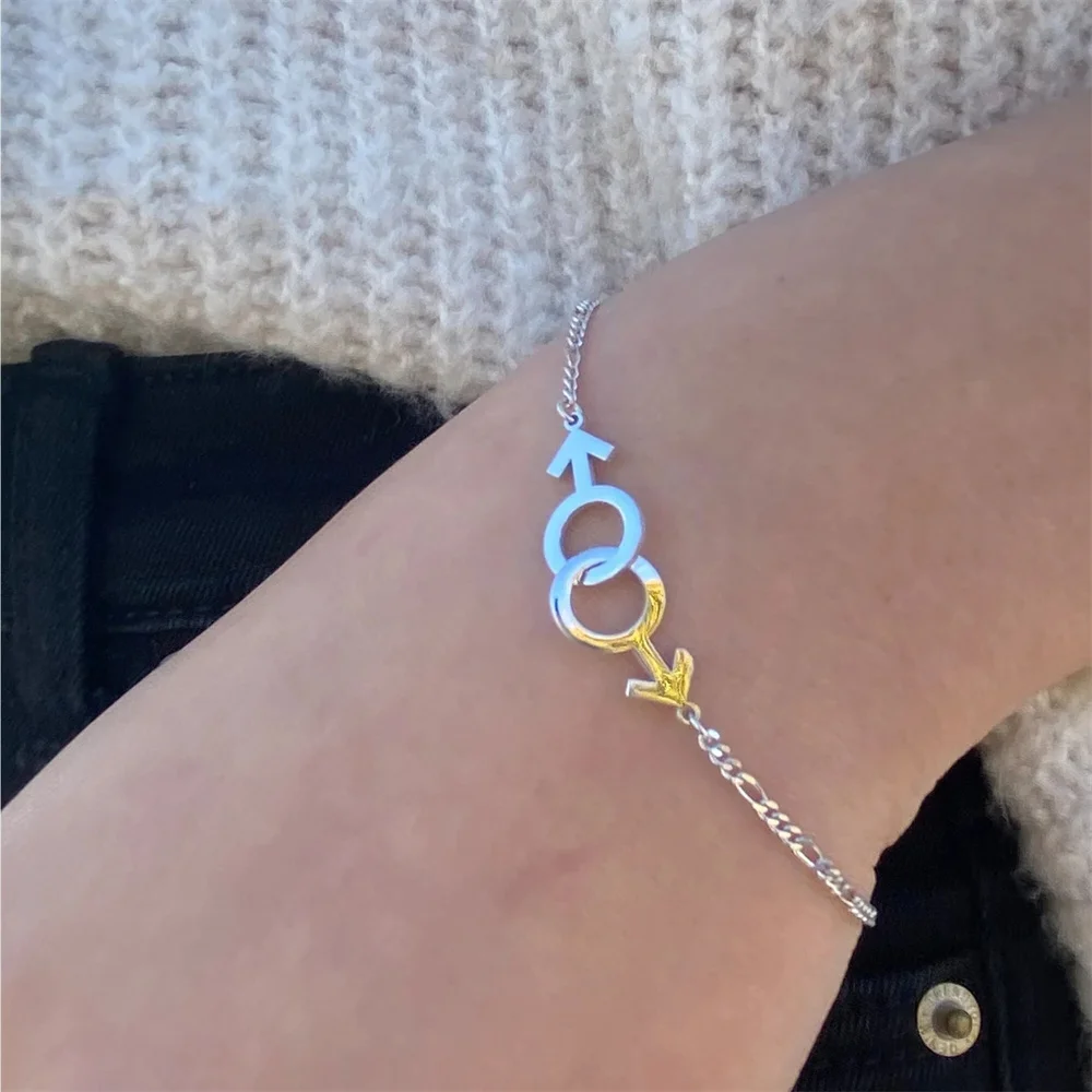 Double Mars Symbol Gay Bracelet Gay Couple Bracelet LGBT Gay