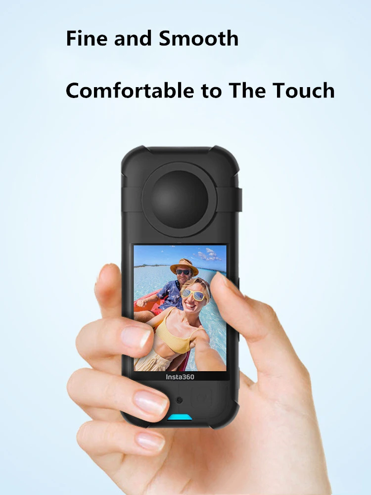 Description Picture 2 of itemFor Insta360 X4 X3 Soft Silicone Lens Protective Cover Panorama Camera Lens Cap Screen Protector For Insta360 X4 X3 Accessories