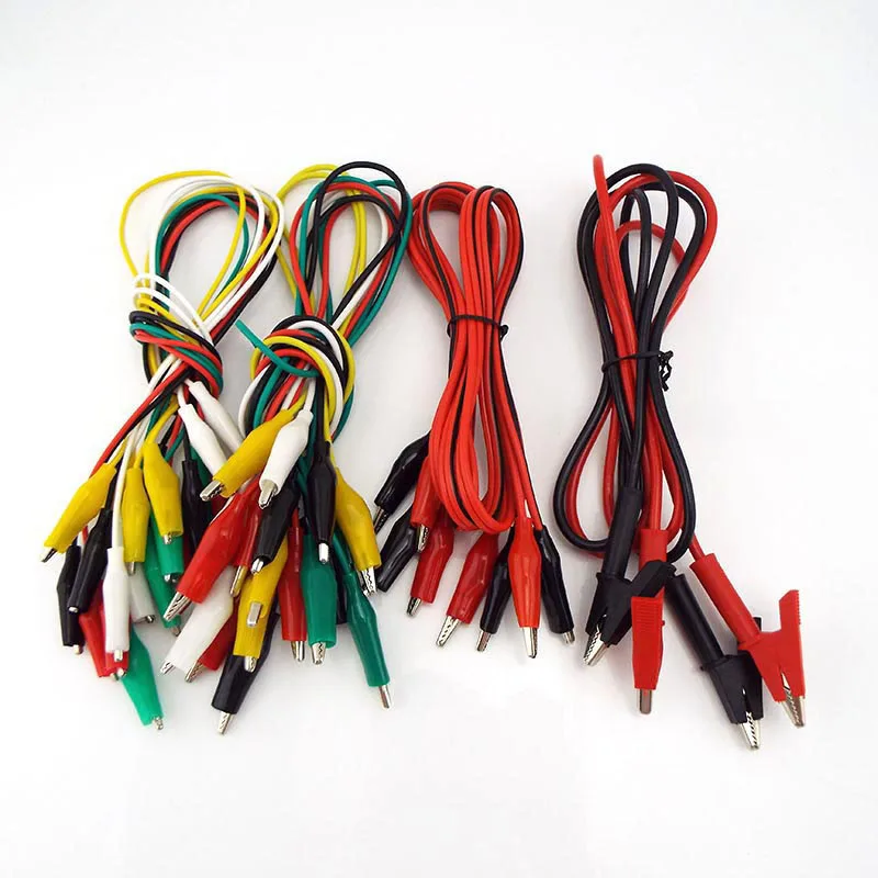 Dual Crocodile Clips Alligator cable 4mm Banana plug extend cord Connector Test lead Probe Cable for DIY Electric Testing C1