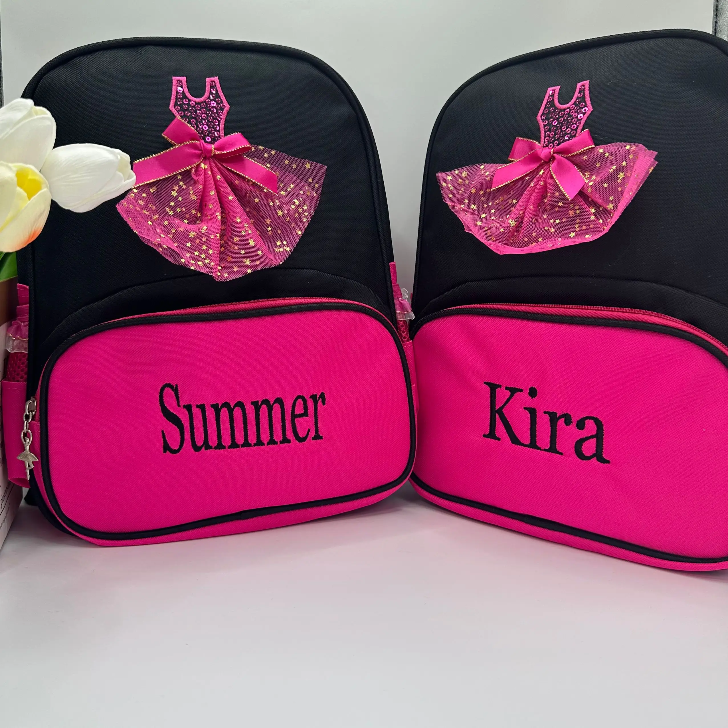 PersonalizedBalletBagChildrensDanceBagGirlsLatinDanceBagPink