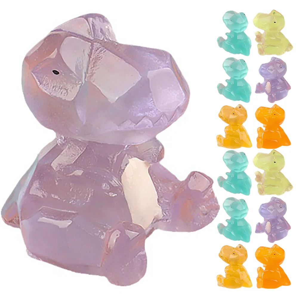 

20 Pcs Micro Landscape Ornament Christmas Decorations Resin Dinosaur Outdoor Miniature Garden Statue Cake