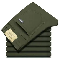 Mode ample droite affaires décontracté Stretch Denim pantalon homme marque pantalon 5 couleurs grande taille hommes vêtements Slim jean 28-44 3