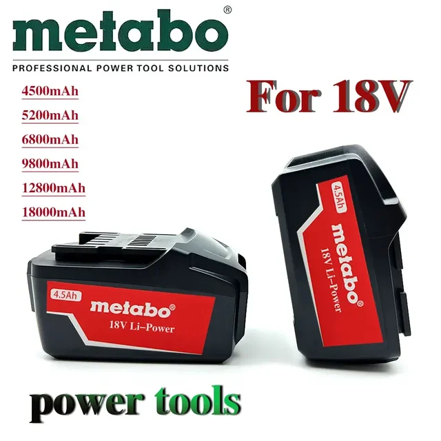Pour Metabo 18V 4.0-9.0Ah batterie outils électriques perceuse clé marteau meuleuse pour Metabo 18VBattery Asc30 Asc55 1