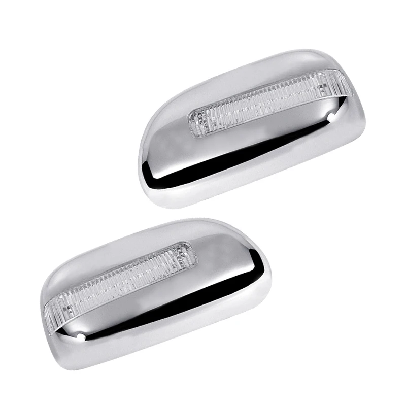 

1 Pair Silver Side Rearview Mirror Cover Trim With Turn Lights Fit for Lexus IS300 Sedan Wagon 2001 2002 2003 2004 2005 Plastic