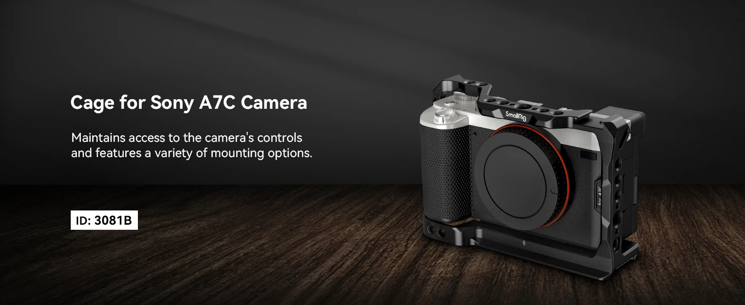 for Sony A7C Camera Cage for Sony Alpha 7C with Cold Shoe Quick Release Plate fo