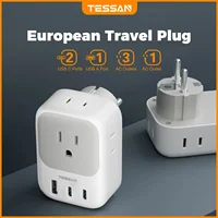 TESSAN US To EU Travel Adapter with 4