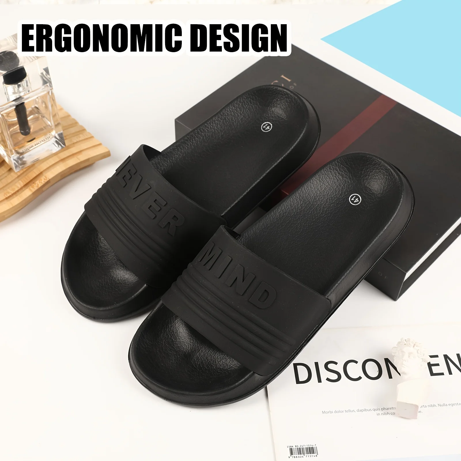 Cloud Slides for Men,Thick Sole Open Toe Shower Shoes Outdoor&Indoor House Slippers Sandals
