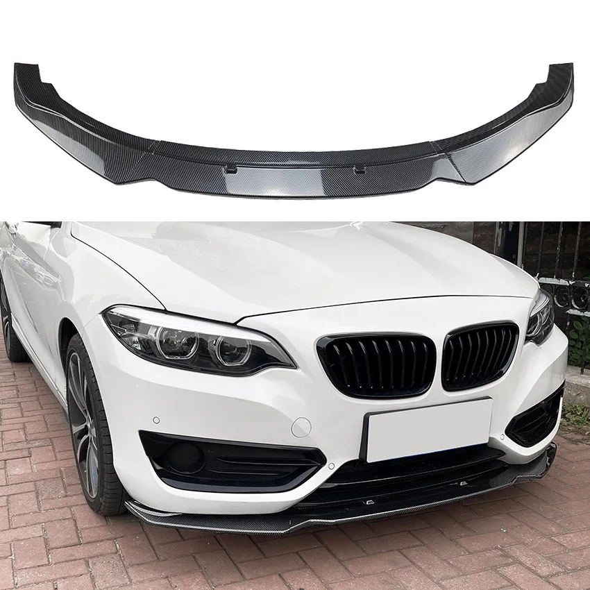 Paraurti Anteriore Spoiler Body Kit Per Bmw Serie 2 F22 220I 225I 228I 2014-2019 Splitter Accessori Auto Lucido Nero Styling