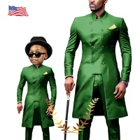 Smoking de Mariage 2 Pièces Imbibé pour Homme, Veste de ixFormelle pour Enfant, Vêtements de Style Indien Personnalisés pour Parents et Enfants 6
