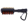 1 Pc Golf Club Brush Groove Cleaner Dual Sided Tools Portable Metal Lightweight Nylon Accessories for Iron Balls Shoes New Gift 2
