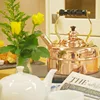 Tea Kettle No. 1, Solid Copper Whistling Tea Kettle for Gas and Electric Stoves, 1.9 Quart Tea Pot with Stay Cool Ergonomic 5