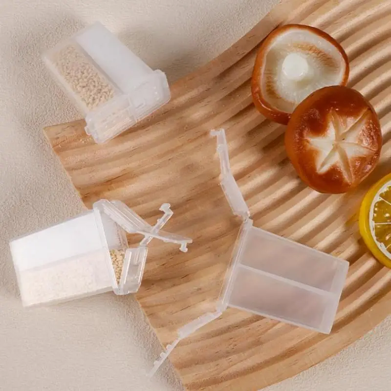 Description Picture 5 of item2 In 1 Multi-Purpose Camping Seasoning Shaker With Lid 2-Compartment Salt Pepper Spice Jar For Outdoor BBQ Cooking Storage Box