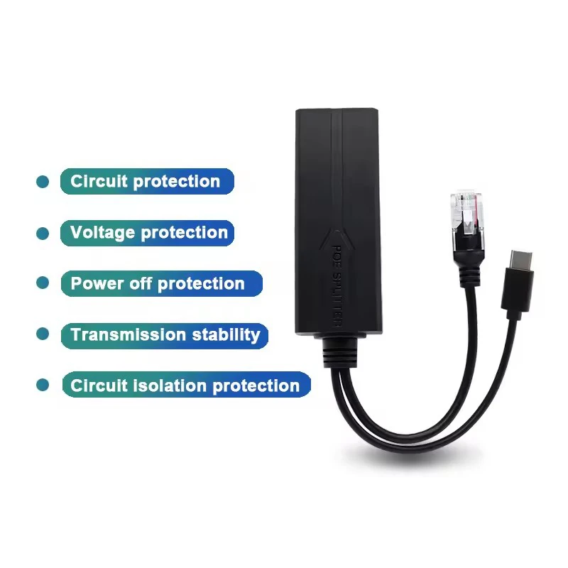 POE й 48V  5V ũ USB tpye-C 100M/1000M POE ī޶    ġ(Huawei Hikvision)