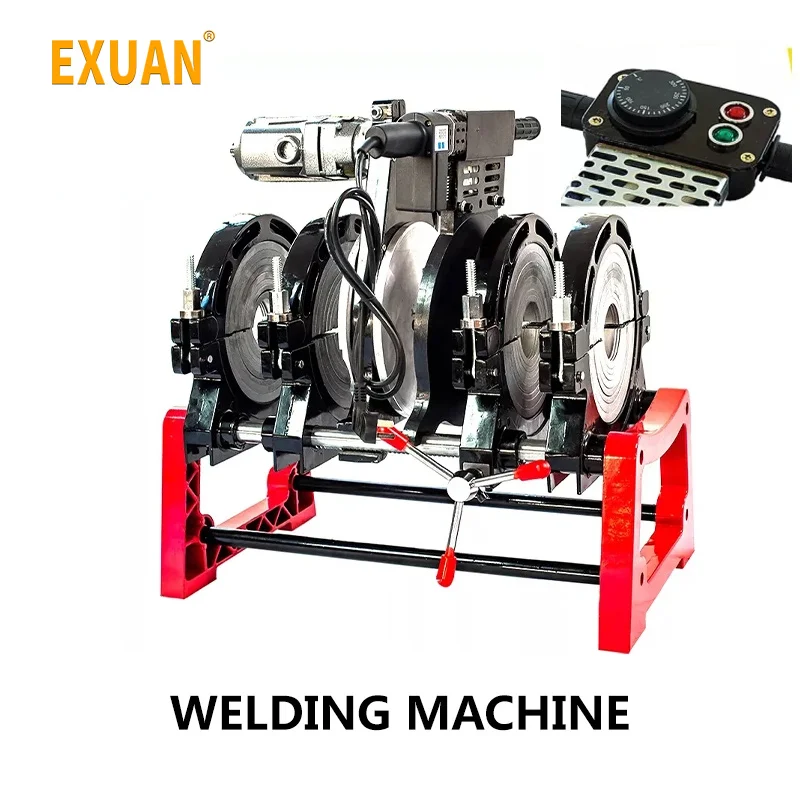 Hot Melt Hydraulic 4 Ring Water & Electricity Docking 63-200MM Docking Machine Manual Welding Machine PE Pipe Hot melt Machine