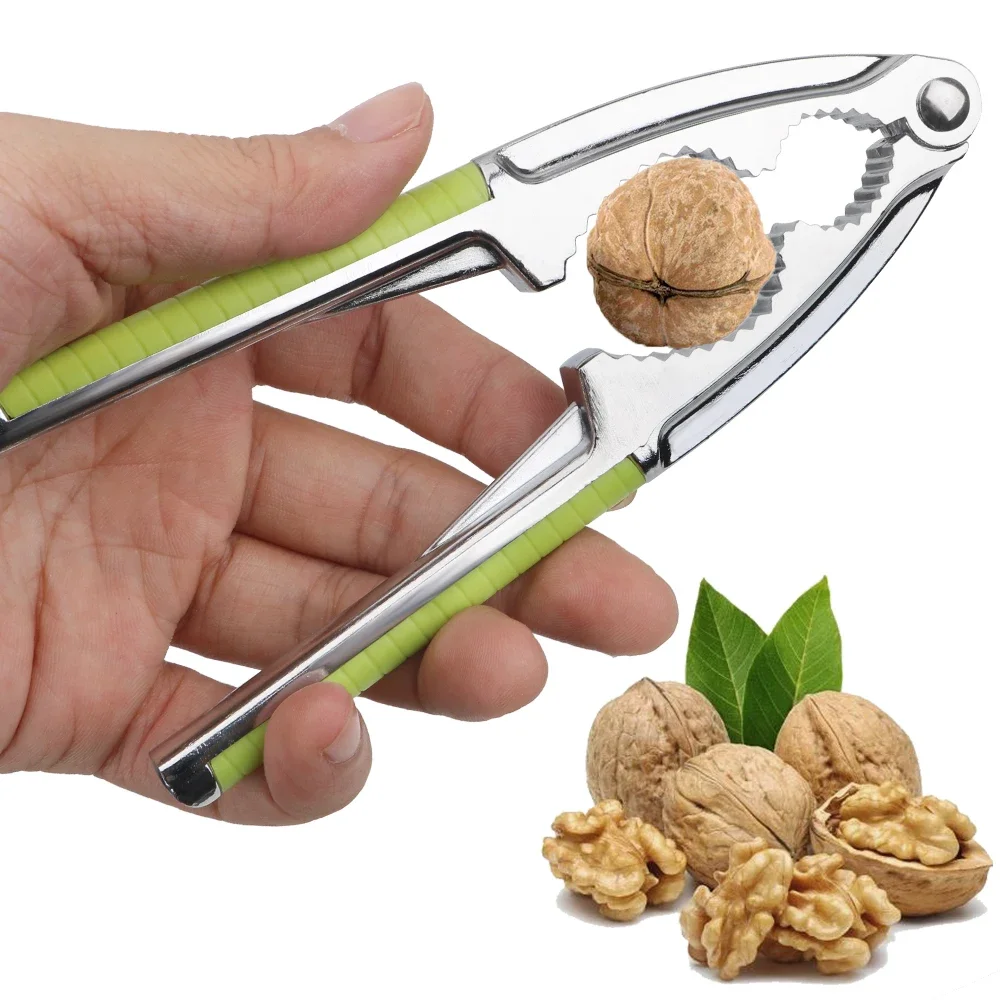 Nut Cracker Pine Pecan Hazelnut Plier Kitchen Tools Nut Clip Multi-Function Quick Walnut Cracker Stainless Steel Nutcracker