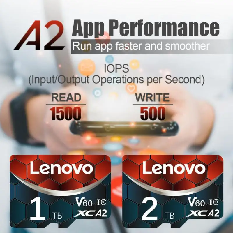 Micro SD Card Lenovo Micro TF SD Cards 512GB 256GB SD Memory Card Class 10 High Speed 128GB 512GB A2 U3 4K HD TF Flash Card Phone/Camera