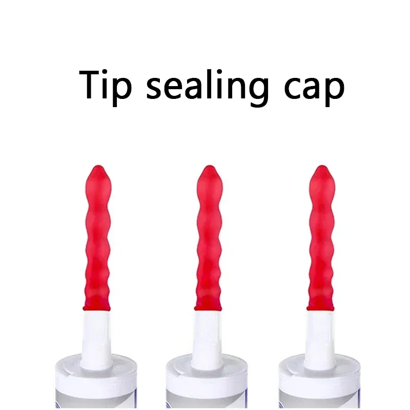 20Pcs/lot Red Caulking Gun Nozzles Cap Caulk Saving Cap Caulk Sealer Saver Open Caulking Tube Sealing And Preserving