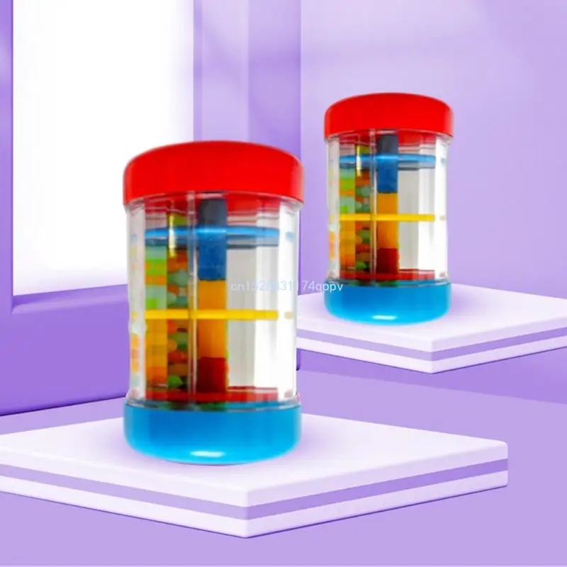 

Красочная дождевая палочка Rainmaker, музыкальный инструмент, игрушка для малышей, шейкер дождя, музыкальная игра, обучающая для